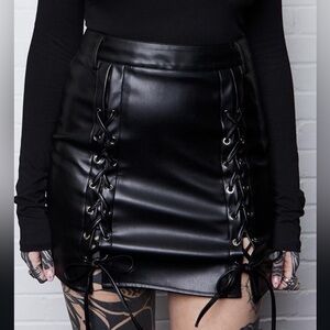 Mary Watt London lace up skirt